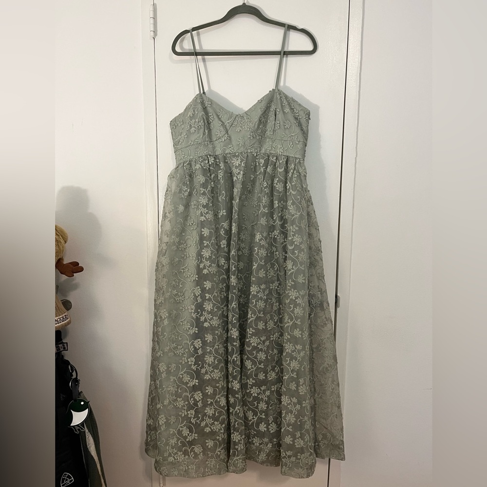 BHLDN New Isadora Organza Midi Dress